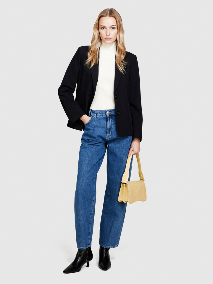 Loose fit jeans - women's relaxed fit jeans - Dark Blue | Sisley image number 1
